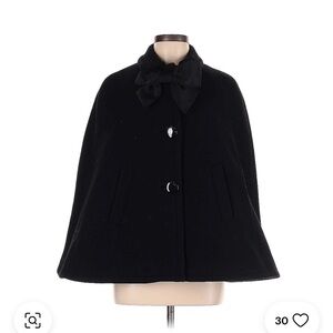 Kate Spade Elegant Black Cape with Bow Detail ~offers welcome~